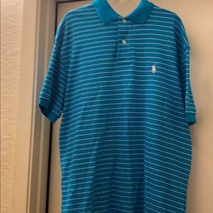 Turquoise and White Polo